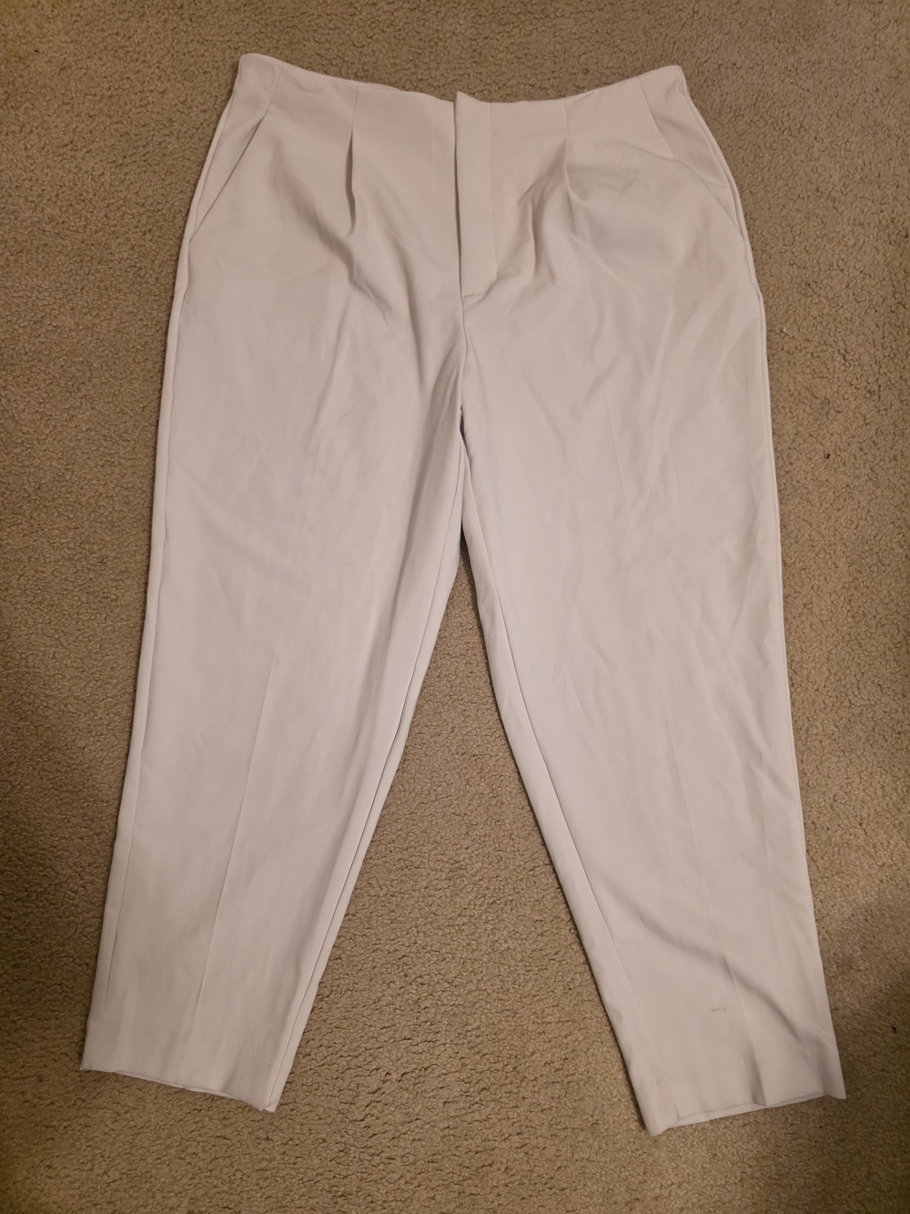 NWT A New Day Off-White Pleated Tapered Trousers